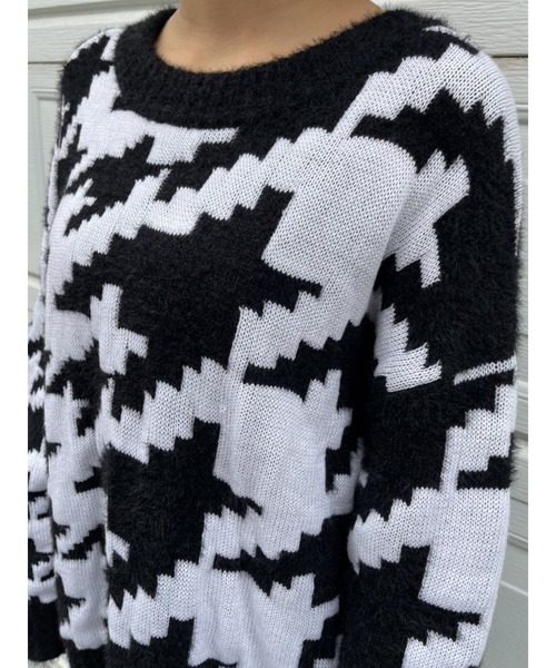 EGOIST(エゴイスト)の「変形千鳥ニットトップス(ニット/セーター・レディース・ベージュ/ブラック・FREE)」の19枚目の写真