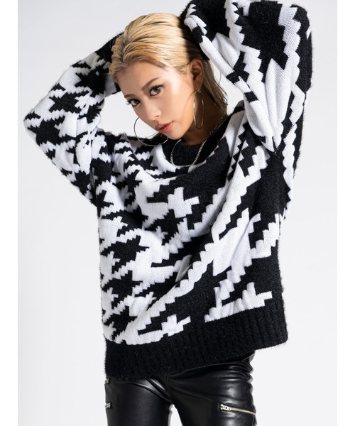 EGOIST(エゴイスト)の「変形千鳥ニットトップス(ニット/セーター・レディース・ベージュ/ブラック・FREE)」の14枚目の写真