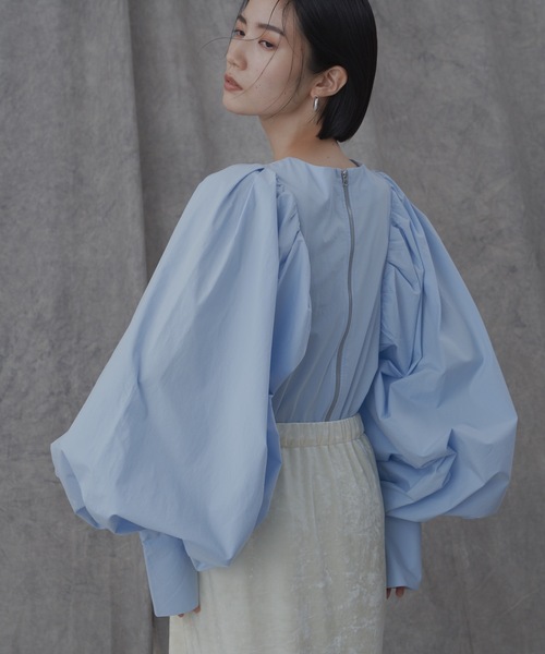 yae（ヤエ）の「バルーンブラウス（シャツ/ブラウス・レディース・ピンク/ライトブルー/ブラック・FREE）」の5枚目の写真