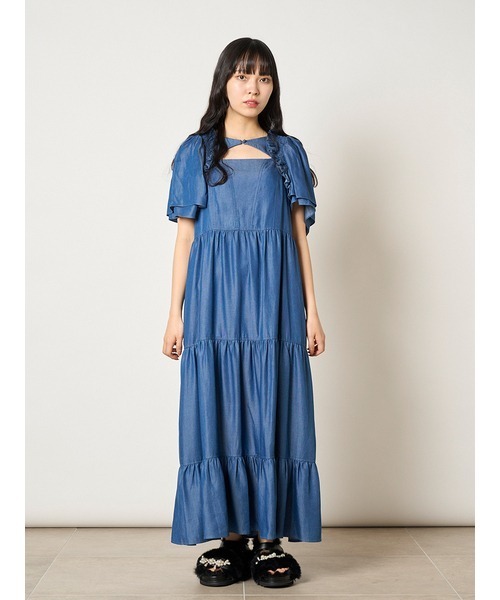 【美品】furfur マルチウェイレイヤードワンピース 4WAY ブラック FURFUR（ファーファー）の「マルチウェイレイヤードワンピース