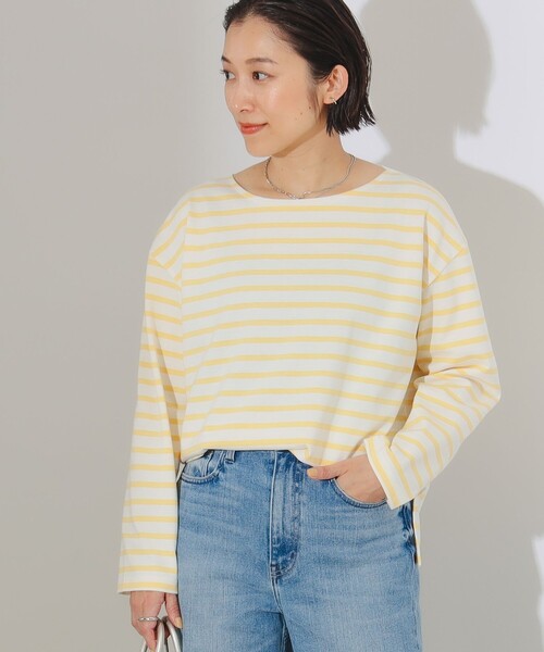ジミン着Off White ダメージ ボーダー ロング Tシャツ ジミン着Off White ダメージ ボーダー ロング Tシャツ - メルカリ