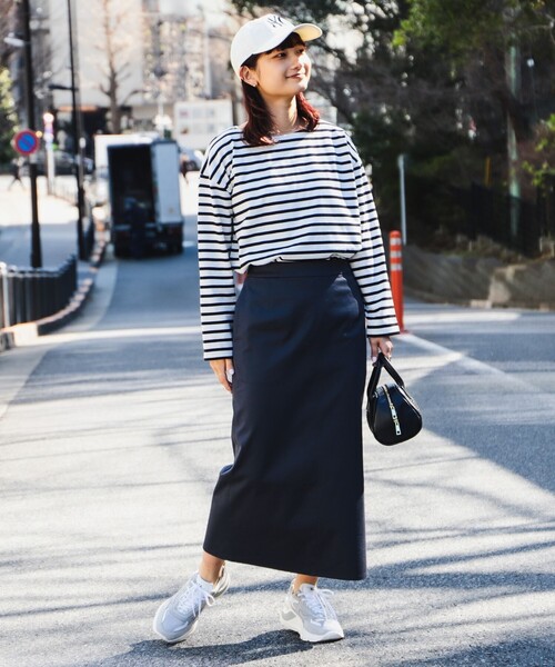 B:MING by BEAMS（ビーミングバイビームス）の「B:MING by BEAMS / ボーダー ロングスリーブ Tシャツ（Tシャツ/カットソー・レディース・オレンジ/グリーン/ピンク/ブラック/パープル系その他4/イエロー/ネイビー・FREE）」の20枚目の写真