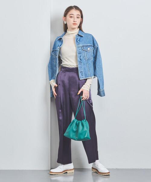UNITED ARROWS(ユナイテッドアローズ)の「C/N シアー リブ タートルネック カットソー(Tシャツ/カットソー・レディース・ブラック/ホワイト/ライム・FREE)」の10枚目の写真