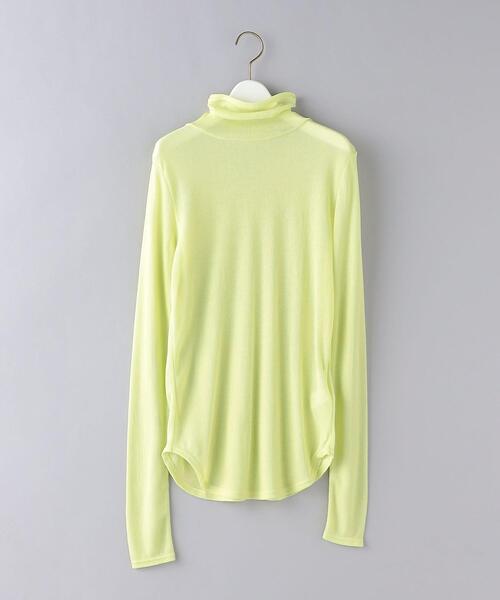 UNITED ARROWS(ユナイテッドアローズ)の「C/N シアー リブ タートルネック カットソー(Tシャツ/カットソー・レディース・ブラック/ホワイト/ライム・FREE)」の16枚目の写真