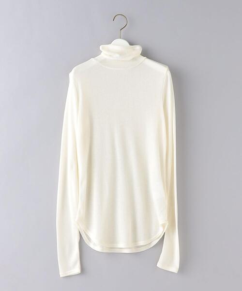 UNITED ARROWS(ユナイテッドアローズ)の「C/N シアー リブ タートルネック カットソー(Tシャツ/カットソー・レディース・ブラック/ホワイト/ライム・FREE)」の22枚目の写真