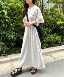 【POLOCHAMPS/ポロチャンプス】別注 ワンポイント刺繍 半袖ロング丈 マタニティ Tワンピース