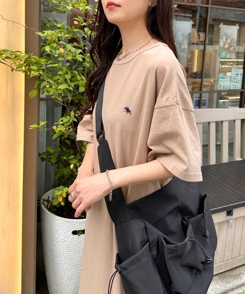 POLOCHAMPS(ポロチャンプス)の「【POLOCHAMPS/ポロチャンプス】別注 ワンポイント刺繍 半袖ロング丈 マタニティ Tワンピース(ワンピース・レディース・ブラック/ライトグレー/ベージュ・FREE)」の21枚目の写真