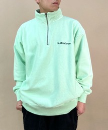 Quiksilver | 【ムラサキスポーツ別注】QUIKSILVER/クイックシルバー ハーフジップトレーナー ハイネックスウェット/オーバーサイズ ワンポイント 裏毛 QPO231621M(スウェット)