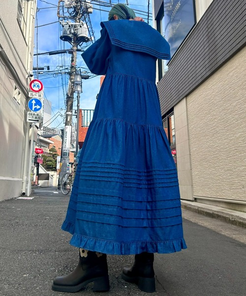 Candy Stripper(キャンディストリッパー)の「HOLIDAY SAILOR DENIM ドレス(ワンピース・レディース・インディゴブルー/ライトブルー・2)」の15枚目の写真