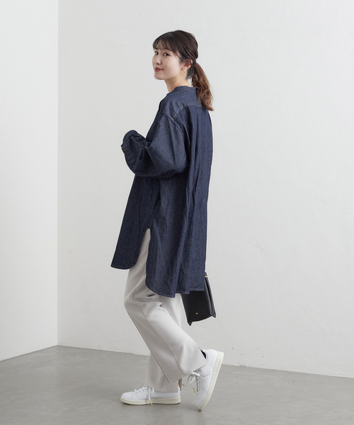 ARMY TWILL（アーミーツイル）の「別注【ARMY TWILL/アーミーツイル】Light Denim Sleeping Shirt：シャツ（シャツ/ブラウス・レディース・ネイビー/ブルー・FREE）」の9枚目の写真