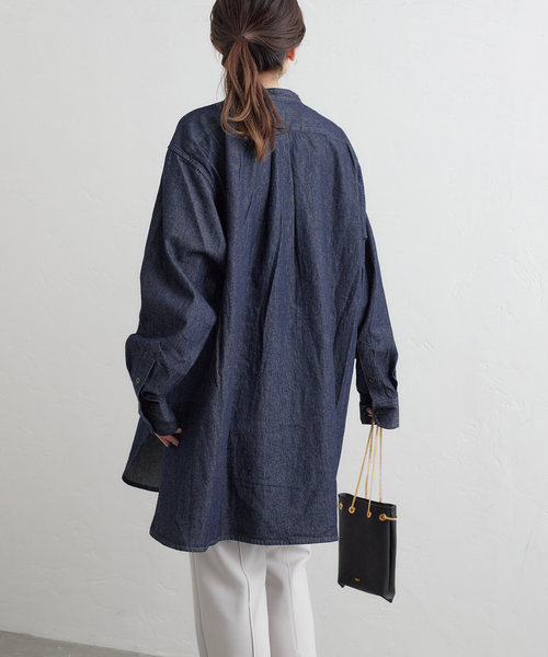 ARMY TWILL（アーミーツイル）の「別注【ARMY TWILL/アーミーツイル】Light Denim Sleeping Shirt：シャツ（シャツ/ブラウス・レディース・ネイビー/ブルー・FREE）」の11枚目の写真