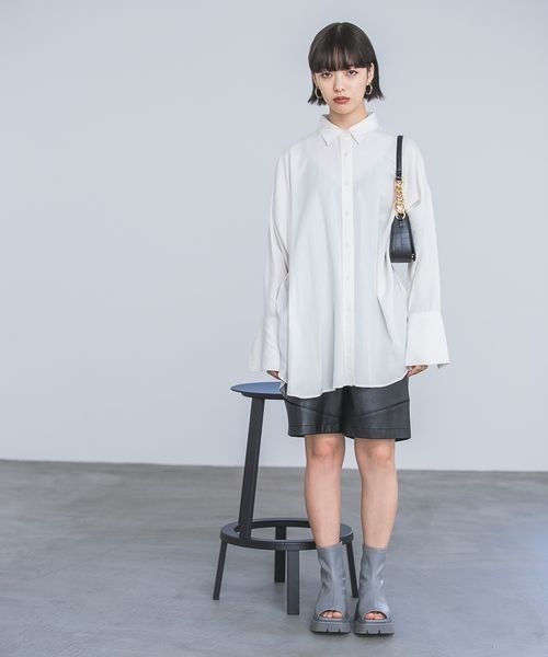 JEANASIS（ジーナシス）の「Tツイル2WAYカフスシャツ/186988（シャツ