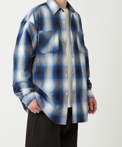 improves（インプローブス）の「サステナブル オンブレ チェック 長袖シャツ（シャツ/ブラウス・メンズ・ホワイト/ブルー/ブラウン/チャコール・MEDIUM/LARGE）」の22枚目の写真