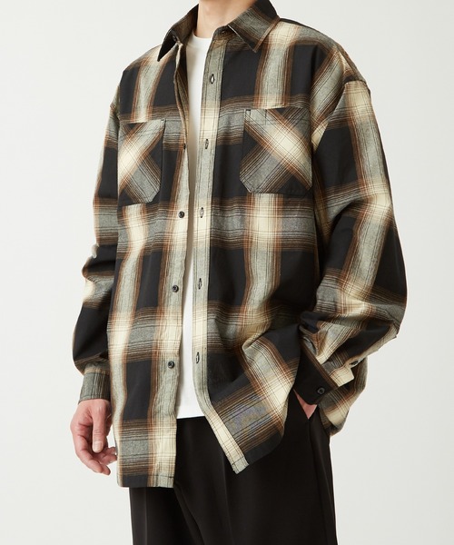 improves（インプローブス）の「サステナブル オンブレ チェック 長袖シャツ（シャツ/ブラウス・メンズ・ホワイト/ブルー/ブラウン/チャコール・MEDIUM/LARGE）」の14枚目の写真