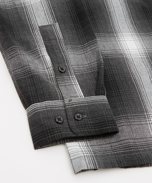 improves（インプローブス）の「サステナブル オンブレ チェック 長袖シャツ（シャツ/ブラウス・メンズ・ホワイト/ブルー/ブラウン/チャコール・MEDIUM/LARGE）」の8枚目の写真