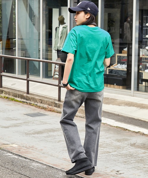 CONVERSE/コンバース フロッキーロゴプリントクルーネック半袖Tシャツ