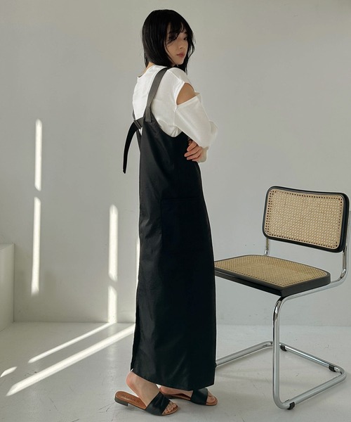 hellam（へラム）の「ミリタリージャンパースカート（ジャンパースカート・レディース・ブラック/カーキ/ホワイト/チャコールグレー・FREE）」の7枚目の写真