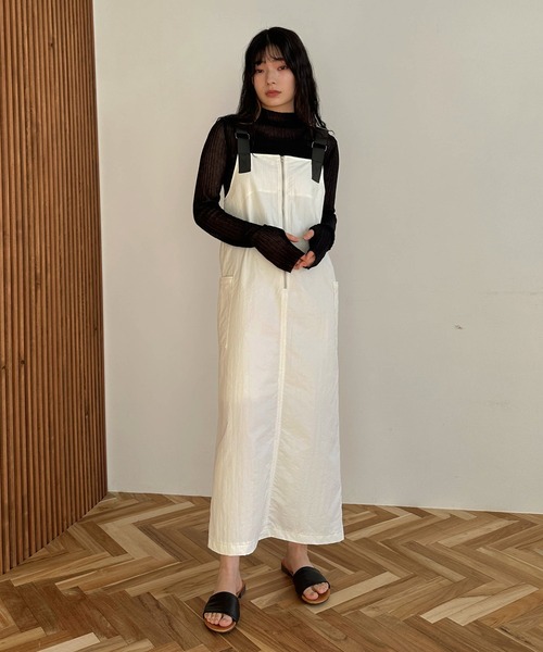 hellam（へラム）の「ミリタリージャンパースカート（ジャンパースカート・レディース・ブラック/カーキ/ホワイト/チャコールグレー・FREE）」の11枚目の写真