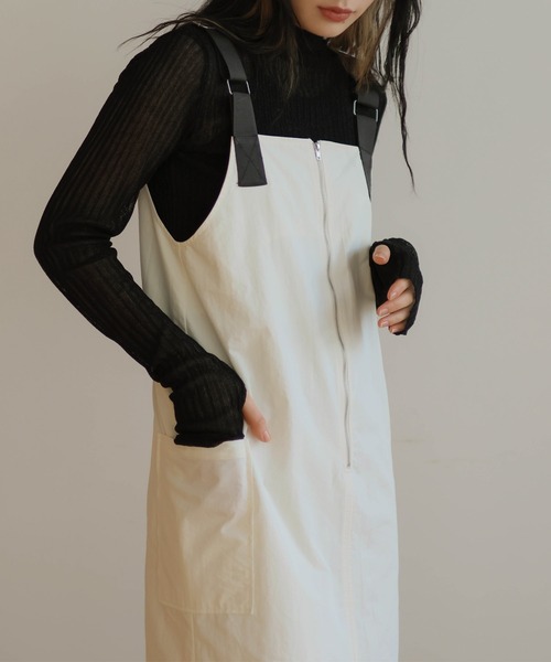 hellam（へラム）の「ミリタリージャンパースカート（ジャンパースカート・レディース・ブラック/カーキ/ホワイト/チャコールグレー・FREE）」の13枚目の写真