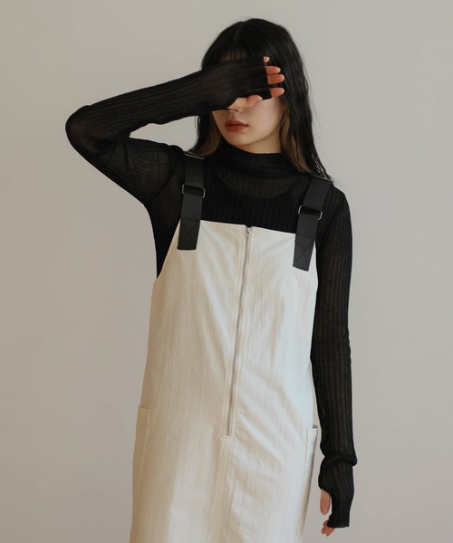 hellam（へラム）の「ミリタリージャンパースカート（ジャンパースカート・レディース・ブラック/カーキ/ホワイト/チャコールグレー・FREE）」の15枚目の写真