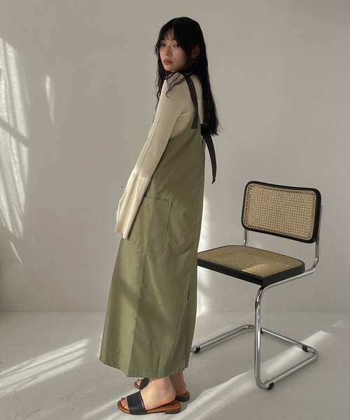 hellam（へラム）の「ミリタリージャンパースカート（ジャンパースカート・レディース・ブラック/カーキ/ホワイト/チャコールグレー・FREE）」の17枚目の写真