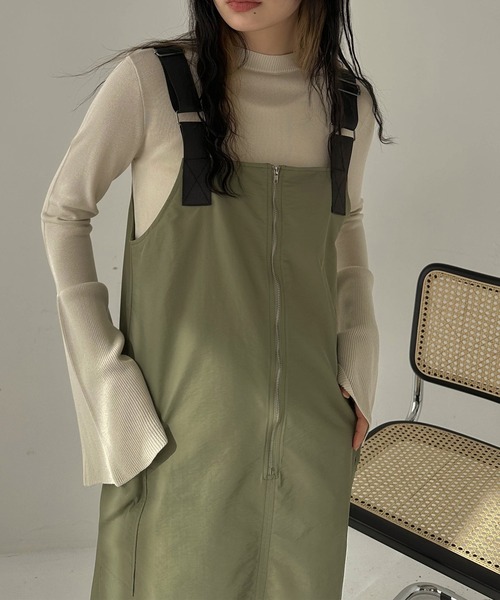 hellam（へラム）の「ミリタリージャンパースカート（ジャンパースカート・レディース・ブラック/カーキ/ホワイト/チャコールグレー・FREE）」の19枚目の写真