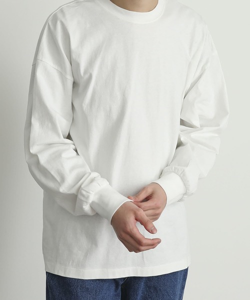 SENSE OF PLACE by URBAN RESEARCH（センスオブプレイスバイアーバンリサーチ）の「エクストラルーズロングTシャツ（Tシャツ/カットソー・メンズ・ブラック/ホワイト・MEDIUM/LARGE）」の2枚目の写真