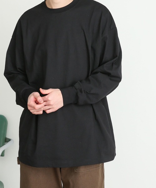 SENSE OF PLACE by URBAN RESEARCH（センスオブプレイスバイアーバンリサーチ）の「エクストラルーズロングTシャツ（Tシャツ/カットソー・メンズ・ブラック/ホワイト・MEDIUM/LARGE）」の6枚目の写真