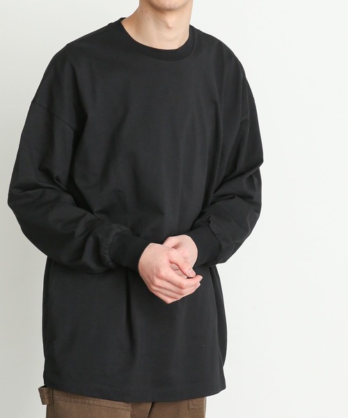 SENSE OF PLACE by URBAN RESEARCH（センスオブプレイスバイアーバンリサーチ）の「エクストラルーズロングTシャツ（Tシャツ/カットソー・メンズ・ブラック/ホワイト・MEDIUM/LARGE）」の5枚目の写真