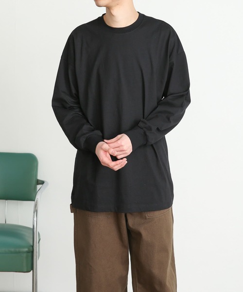 SENSE OF PLACE by URBAN RESEARCH（センスオブプレイスバイアーバンリサーチ）の「エクストラルーズロングTシャツ（Tシャツ/カットソー・メンズ・ブラック/ホワイト・MEDIUM/LARGE）」の7枚目の写真