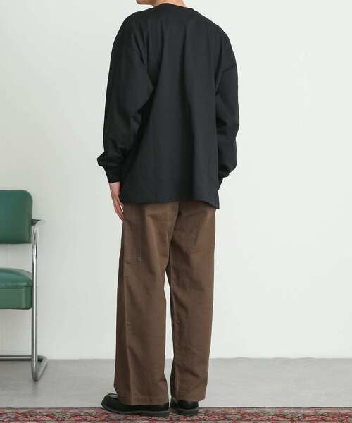 SENSE OF PLACE by URBAN RESEARCH（センスオブプレイスバイアーバンリサーチ）の「エクストラルーズロングTシャツ（Tシャツ/カットソー・メンズ・ブラック/ホワイト・MEDIUM/LARGE）」の10枚目の写真