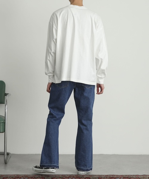 SENSE OF PLACE by URBAN RESEARCH（センスオブプレイスバイアーバンリサーチ）の「エクストラルーズロングTシャツ（Tシャツ/カットソー・メンズ・ブラック/ホワイト・MEDIUM/LARGE）」の15枚目の写真