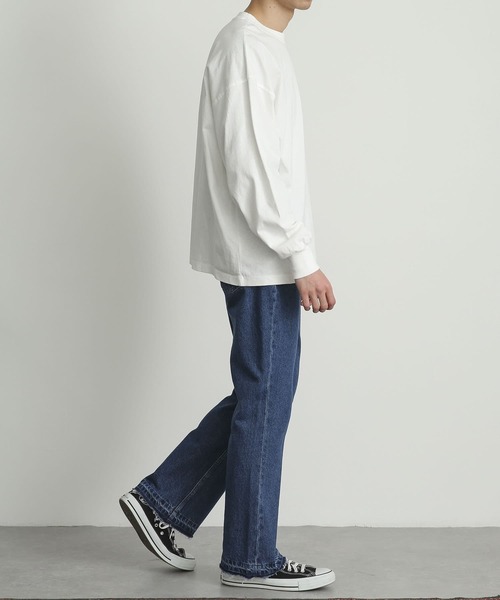 SENSE OF PLACE by URBAN RESEARCH（センスオブプレイスバイアーバンリサーチ）の「エクストラルーズロングTシャツ（Tシャツ/カットソー・メンズ・ブラック/ホワイト・MEDIUM/LARGE）」の16枚目の写真