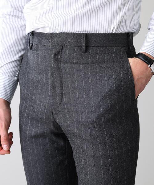 ⭐︎最高級　タケオキクチ　super 100　セットアップ　ストライプ　ブラック TAKEO KIKUCHI（タケオキクチ）の「◇【Made in JAPAN】チョーク