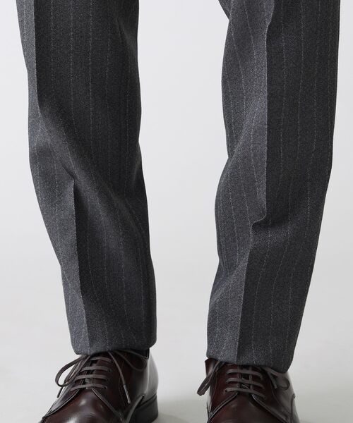 ⭐︎最高級　タケオキクチ　super 100　セットアップ　ストライプ　ブラック TAKEO KIKUCHI（タケオキクチ）の「◇【Made in JAPAN】チョーク