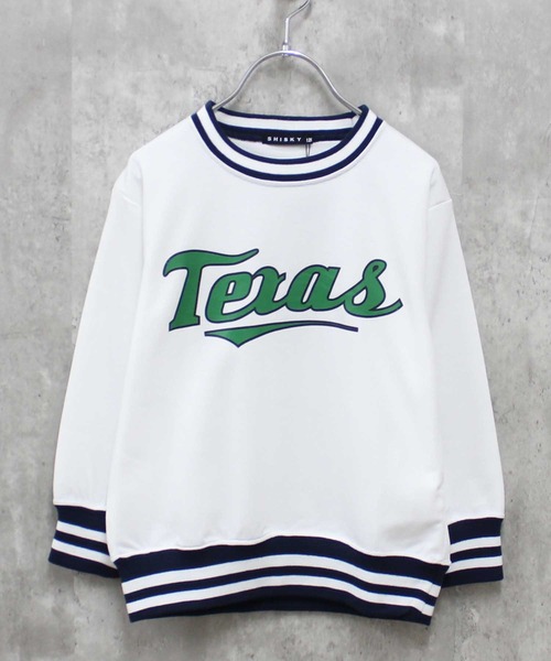 THE CASUAL（カジュアル）の「ラインリブちょいビッグトレーナー（スウェット・キッズ・ネイビー系/ダークグリーン系/杢グレー/グレー系/オフホワイト/チャコール/ベージュ系/ダークネイビー/グレー系1/ベージュ系1/ブラック/ホワイト系/ブラック系/ベージュ/ダークグリーン/グレー系2・110cm/140cm/130cm/120cm/160cm/150cm）」の3枚目の写真