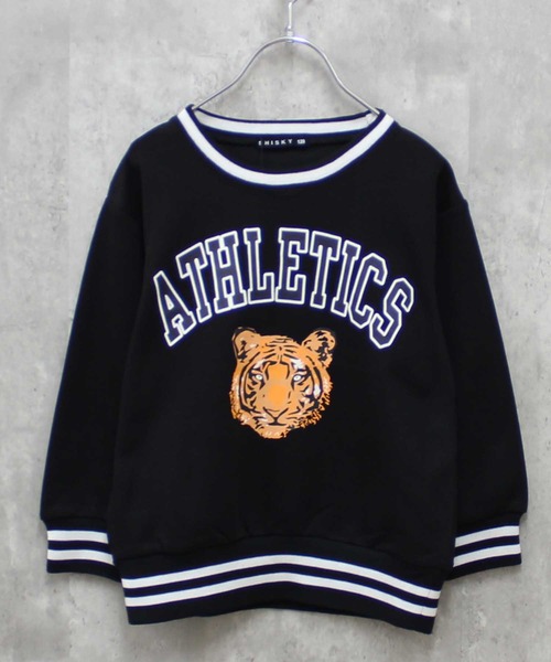 THE CASUAL（カジュアル）の「ラインリブちょいビッグトレーナー（スウェット・キッズ・ネイビー系/ダークグリーン系/杢グレー/グレー系/オフホワイト/チャコール/ベージュ系/ダークネイビー/グレー系1/ベージュ系1/ブラック/ホワイト系/ブラック系/ベージュ/ダークグリーン/グレー系2・110cm/140cm/130cm/120cm/160cm/150cm）」の5枚目の写真