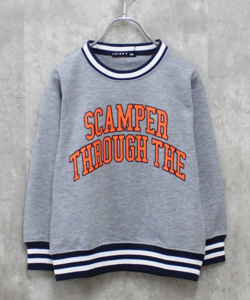 THE CASUAL（カジュアル）の「ラインリブちょいビッグトレーナー（スウェット・キッズ・ネイビー系/ダークグリーン系/杢グレー/グレー系/オフホワイト/チャコール/ベージュ系/ダークネイビー/グレー系1/ベージュ系1/ブラック/ホワイト系/ブラック系/ベージュ/ダークグリーン/グレー系2・110cm/140cm/130cm/120cm/160cm/150cm）」の6枚目の写真