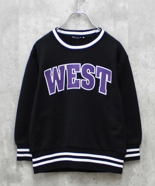 THE CASUAL（カジュアル）の「ラインリブちょいビッグトレーナー（スウェット・キッズ・ネイビー系/ダークグリーン系/杢グレー/グレー系/オフホワイト/チャコール/ベージュ系/ダークネイビー/グレー系1/ベージュ系1/ブラック/ホワイト系/ブラック系/ベージュ/ダークグリーン/グレー系2・110cm/140cm/130cm/120cm/160cm/150cm）」の4枚目の写真