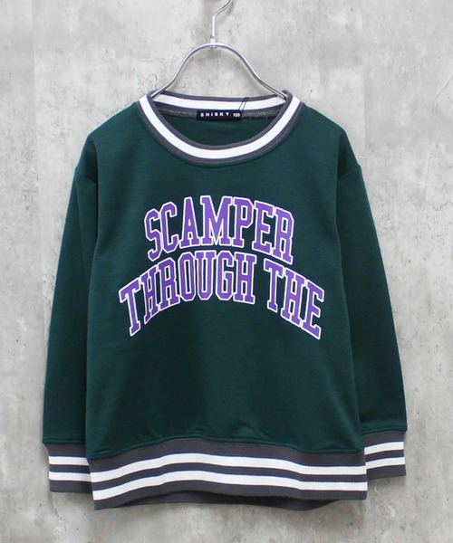 THE CASUAL（カジュアル）の「ラインリブちょいビッグトレーナー（スウェット・キッズ・ネイビー系/ダークグリーン系/杢グレー/グレー系/オフホワイト/チャコール/ベージュ系/ダークネイビー/グレー系1/ベージュ系1/ブラック/ホワイト系/ブラック系/ベージュ/ダークグリーン/グレー系2・110cm/140cm/130cm/120cm/160cm/150cm）」の17枚目の写真