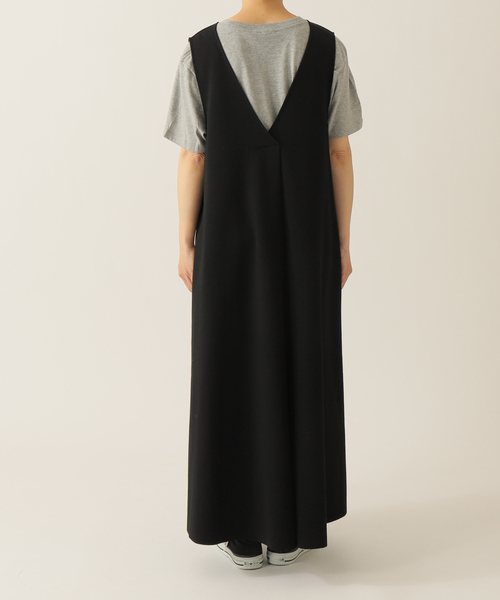 journal standard luxe/ＴツイルVネックワンピース ブラック journal standard luxe/TツイルVネックワンピース ブラック
