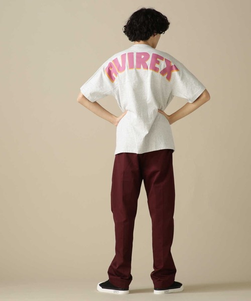 AVIREX(アヴィレックス)の「BIG LOGO CREW NECK T-SHIRT / ビッグロゴ クルーネック Tシャツ(Tシャツ/カットソー・メンズ・グリーン/ホワイト/その他11/イエロー/グレー系その他3・2XL/L/XL/M)」の7枚目の写真