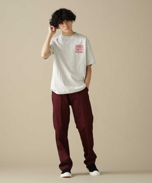 AVIREX(アヴィレックス)の「BIG LOGO CREW NECK T-SHIRT / ビッグロゴ クルーネック Tシャツ(Tシャツ/カットソー・メンズ・グリーン/ホワイト/その他11/イエロー/グレー系その他3・2XL/L/XL/M)」の8枚目の写真