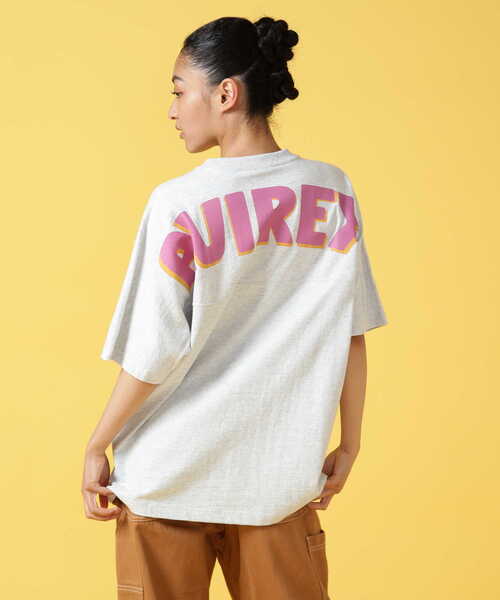 AVIREX(アヴィレックス)の「BIG LOGO CREW NECK T-SHIRT / ビッグロゴ クルーネック Tシャツ(Tシャツ/カットソー・メンズ・グリーン/ホワイト/その他11/イエロー/グレー系その他3・2XL/L/XL/M)」の9枚目の写真