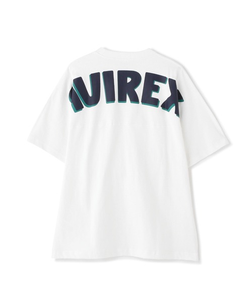AVIREX(アヴィレックス)の「BIG LOGO CREW NECK T-SHIRT / ビッグロゴ クルーネック Tシャツ(Tシャツ/カットソー・メンズ・グリーン/ホワイト/その他11/イエロー/グレー系その他3・2XL/L/XL/M)」の2枚目の写真