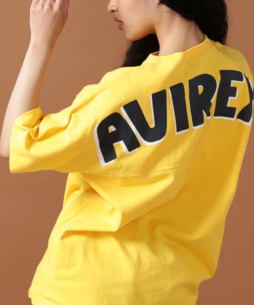 AVIREX(アヴィレックス)の「BIG LOGO CREW NECK T-SHIRT / ビッグロゴ クルーネック Tシャツ(Tシャツ/カットソー・メンズ・グリーン/ホワイト/その他11/イエロー/グレー系その他3・2XL/L/XL/M)」の5枚目の写真