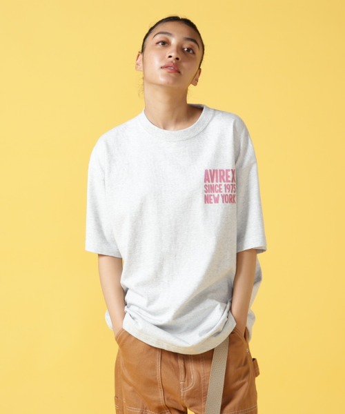 AVIREX(アヴィレックス)の「BIG LOGO CREW NECK T-SHIRT / ビッグロゴ クルーネック Tシャツ(Tシャツ/カットソー・メンズ・グリーン/ホワイト/その他11/イエロー/グレー系その他3・2XL/L/XL/M)」の17枚目の写真