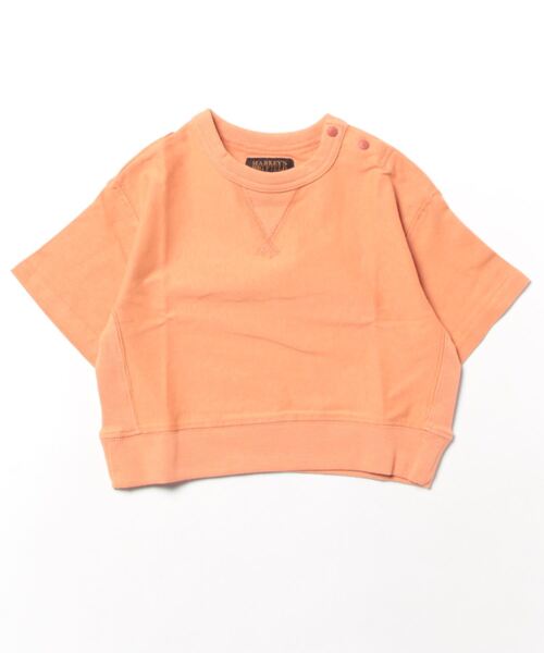 BIG FIELD（ビッグフィールド）の「ハンソデリブツキムジTシャツ(80～150cm)（Tシャツ/カットソー・キッズ・チャコール/キャメル/グリーン/杢グレー/ブルー/オフホワイト・100/110/120/130/140/150/80/90/95）」の6枚目の写真