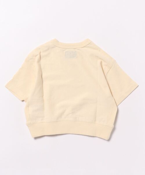 BIG FIELD(ビッグフィールド)の「ハンソデリブツキムジTシャツ(80~150cm)(Tシャツ/カットソー・キッズ・チャコール/キャメル/グリーン/杢グレー/ブルー/オフホワイト・100/110/120/130/140/150/80/90/95)」の7枚目の写真