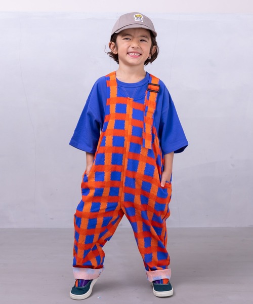 BIG FIELD（ビッグフィールド）の「ハンソデリブツキムジTシャツ(80～150cm)（Tシャツ/カットソー・キッズ・チャコール/キャメル/グリーン/杢グレー/ブルー/オフホワイト・100/110/120/130/140/150/80/90/95）」の8枚目の写真